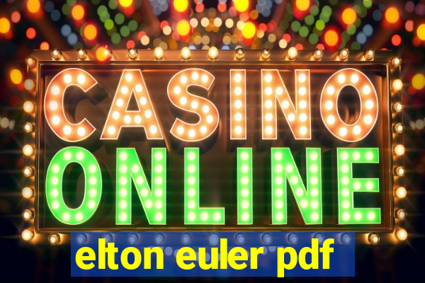 elton euler pdf